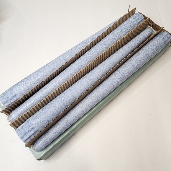 NEW Partylite 10" taper candles ice blue crackle P07614 - Picture 1 of 6